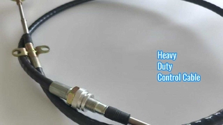 थ्रेडेड बल्कहेड और रॉड एंड के साथ हेवी-ड्यूटी पुश-पुल कंट्रोल केबल