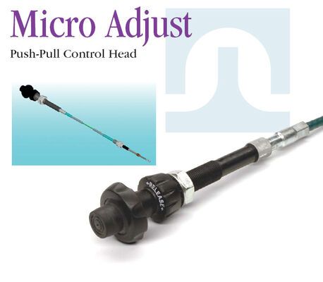 निर्माण और कृषि मशीनरी के लिए बिल्कुल सही, केबल कनेक्शन बॉल जॉइंट वाला काला मैकेनिकल कंट्रोल केबल